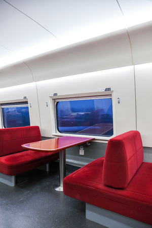 The restaurant in fast trainのeditorial素材