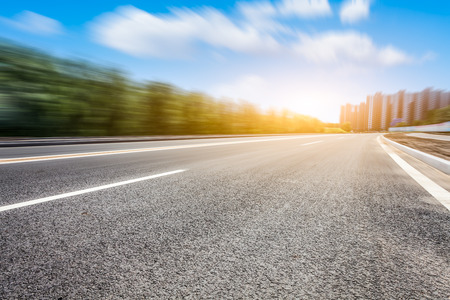 motion blur of the roadの写真素材