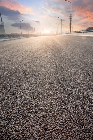 background of road and skyの写真素材