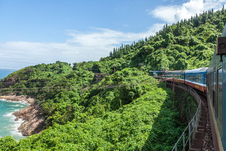 The train to walk in the mountains,vietnamのeditorial素材