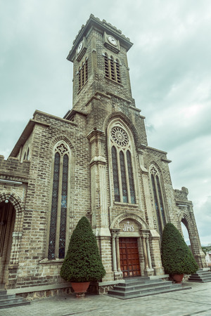 Christ the Redeemer in Nha Trang Cathedral, Nha Trang, Vietnam.の写真素材