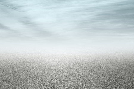 close-up horizontal view of new asphalt roadの写真素材