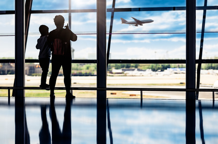 passenger In the Beijing airportの写真素材