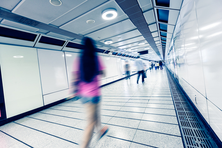 passenger walking in subwayのeditorial素材