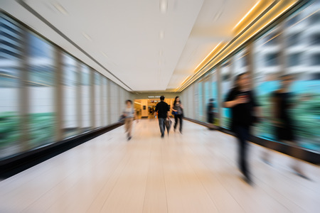 people walking in corridorのeditorial素材