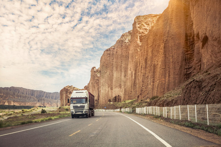 Truck on the roadの写真素材