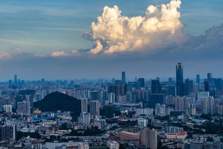 overlooking city of Guangzhou in China