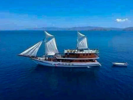 Sailing ship in the Aegean Sea. 3d renderingの写真素材