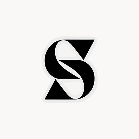 Clean and modern letter s  in flat vector style, ideal for branding, corporate identity, and digital...