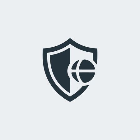 Modern flat design vector shield icon representing 4g network security, ideal for tech,...