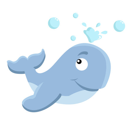 Cute dolphins in various poses cartoon illustrationのイラスト素材