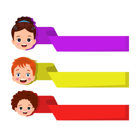 Name Tags For School Childrenのイラスト素材