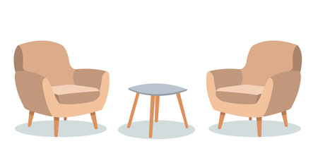 Home armchair vector outline set iconのイラスト素材