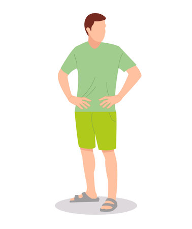 human vector illustration in changing stopsのイラスト素材