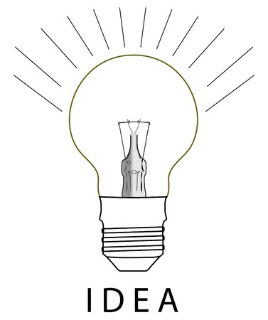 Glass bulb icon. Idea and business, solution and successのイラスト素材