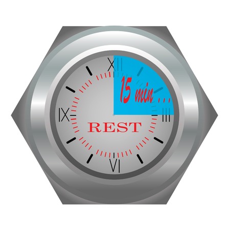 Coffe break, rest 15 minute. Vector illustrationのイラスト素材