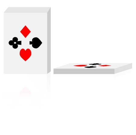 Deck of cards. Casino and game, winner and poker. Vector illustrationのイラスト素材
