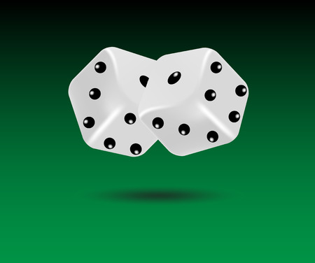 Cubes for the game. Leisure and dice, fortune and luck, chance. Vector illustrationの写真素材