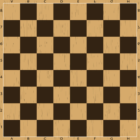 Chess board. Strategy and sport decision plan battle conflict business and wooden texture vector illustrationのイラスト素材