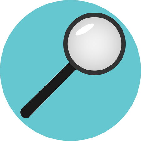 Icon analysis of search analytics. Optimization business, research analyze, magnifying glass, vector art design abstract unusual fashion illustrationのイラスト素材