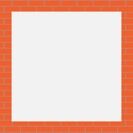 Frame orange bricks. Wall design template for business. Vector art design abstract unusual fashion illustrationのイラスト素材