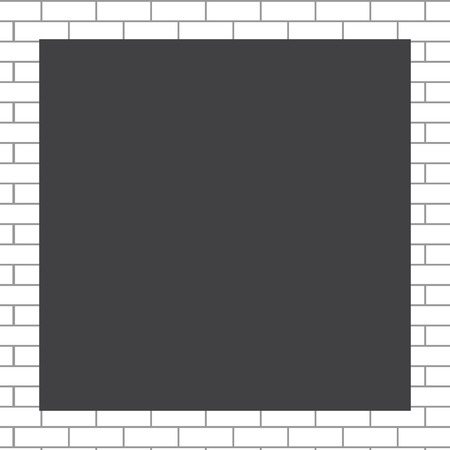 Frame white bricks. Structure block, sample business, brickwork exterior stone. Vector art design abstract unusual fashion illustrationのイラスト素材