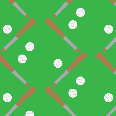 Seamless pattern baseball. Background pattern, ball equipment, design game. Vector abstract flat design illustrationのイラスト素材