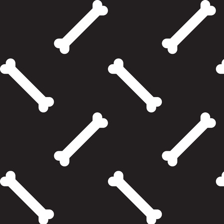 Bone form food seamless pattern background. Bone food for pet, wallpaper eat, silhouette graphic, dinner art. Vector abstract flat design illustrationのイラスト素材