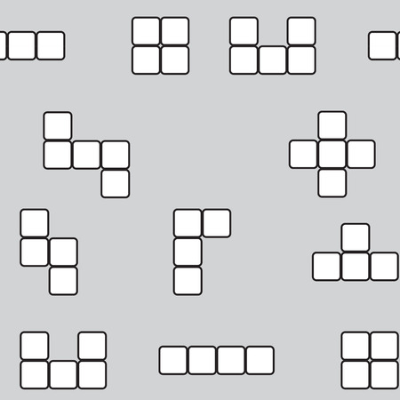 Seamless pattern linear block game. Game pattern, leisure seamless block. abstract flat design illustrationのイラスト素材
