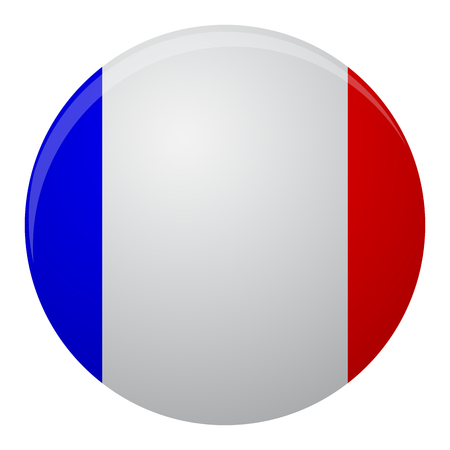 France flag icon flat. Country of flag symbol and national icon france, vector illustrationのイラスト素材