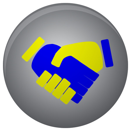 Handshake icon flat. Shaking hands and business handshake for partnership and meeting. Vector illustrationのイラスト素材