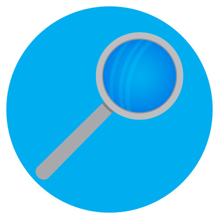 Magnifying glass icon. Zoom glass, lens magnify for exploration and research, vector illustrationのイラスト素材