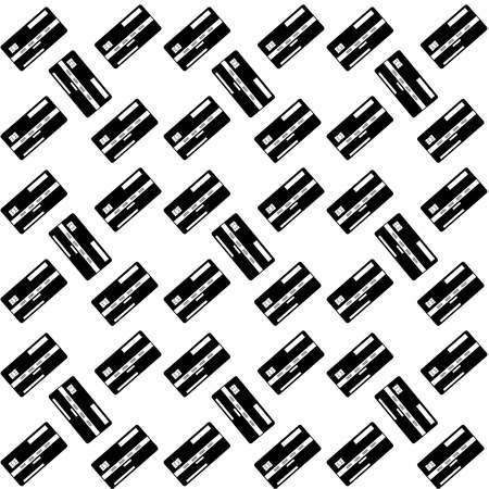 Seamless pattern credit card. Monochrome background with money, vector illustrationのイラスト素材