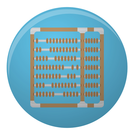 Icon mobile app abacus design flat. Abacus icon for counting, accounting and calculate, old abacus for finance. Vector illustrationのイラスト素材