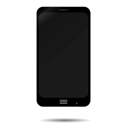 Black smartphone isolated. Smart phone, mobile phone vector, smartphone isolated illustrationのイラスト素材
