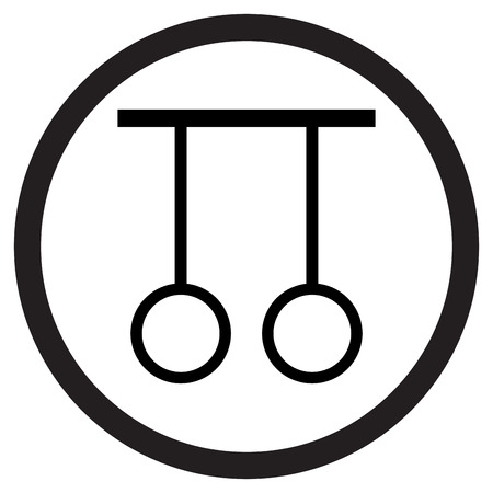 Gymnastic rings icon. Gymnastics equipment for competition, vector illustrationのイラスト素材