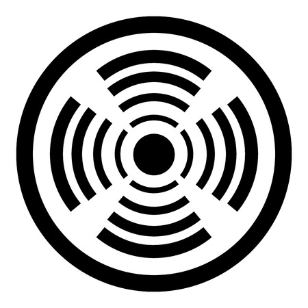 Available internet access point. Wi-fi antenna monochrome, router communication emblem, vector illustrationのイラスト素材