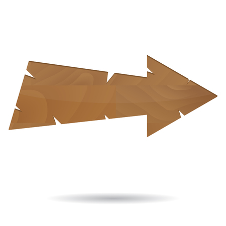 Wooden arrow grunge. Wooden sign and wood arrow, wooden arrow sign, vector illustrationのイラスト素材