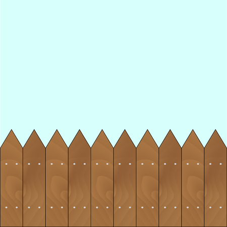 Banner with sharp wooden fence. Space for text, template of poster vector illustrationのイラスト素材