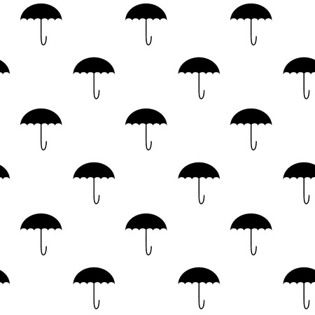 Black white pattern umbrella. Insurance concept and umbrella protection, vector illustrationのイラスト素材