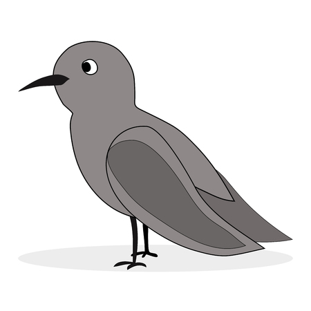 Simple cartoon nightingale. Bird florence nightingale, nightingale bird, vector illustrationのイラスト素材