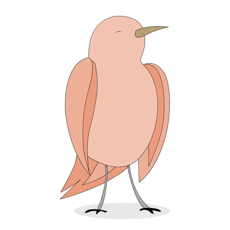 Nightingale bird vector. Cartoon animal mascot isolated illustrationのイラスト素材