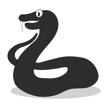 Viper character dark illustration. Snake cobra vector, viper snake isolatedのイラスト素材