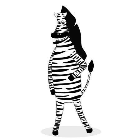 Zebra cartoon vector. Character animal zebra illustrationのイラスト素材