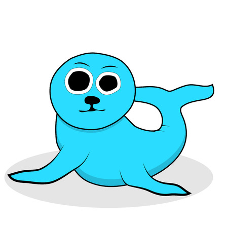 Character seal animal vector. Polar mammal, wildlife wild arctic animal illustrationのイラスト素材