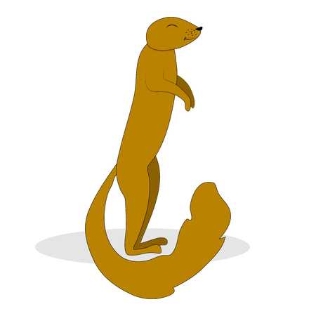 Gopher cartoon groundhog vector. Gopher isolated and squirrel illustrationのイラスト素材