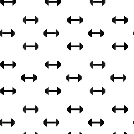 Dumbbell seamless pattern black. Fitness gym pattern with dumbbells vector illustrationのイラスト素材