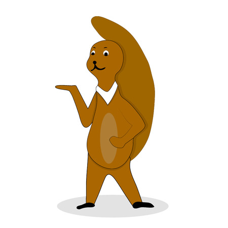 Squirrel character cute cartoon. Squirrel isolated illustration, squirrel vectorのイラスト素材