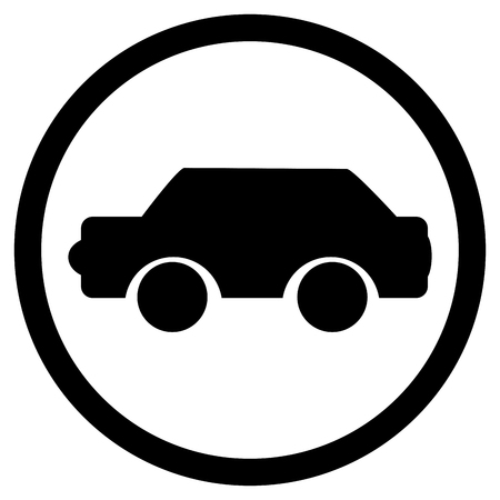 Car icon black. Vector car logo, transportation icon illustratonのイラスト素材