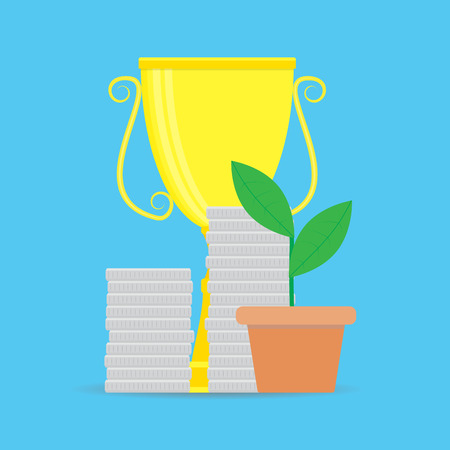 Successful start-up investments. Investment concept, finance and money, vector illustrationのイラスト素材